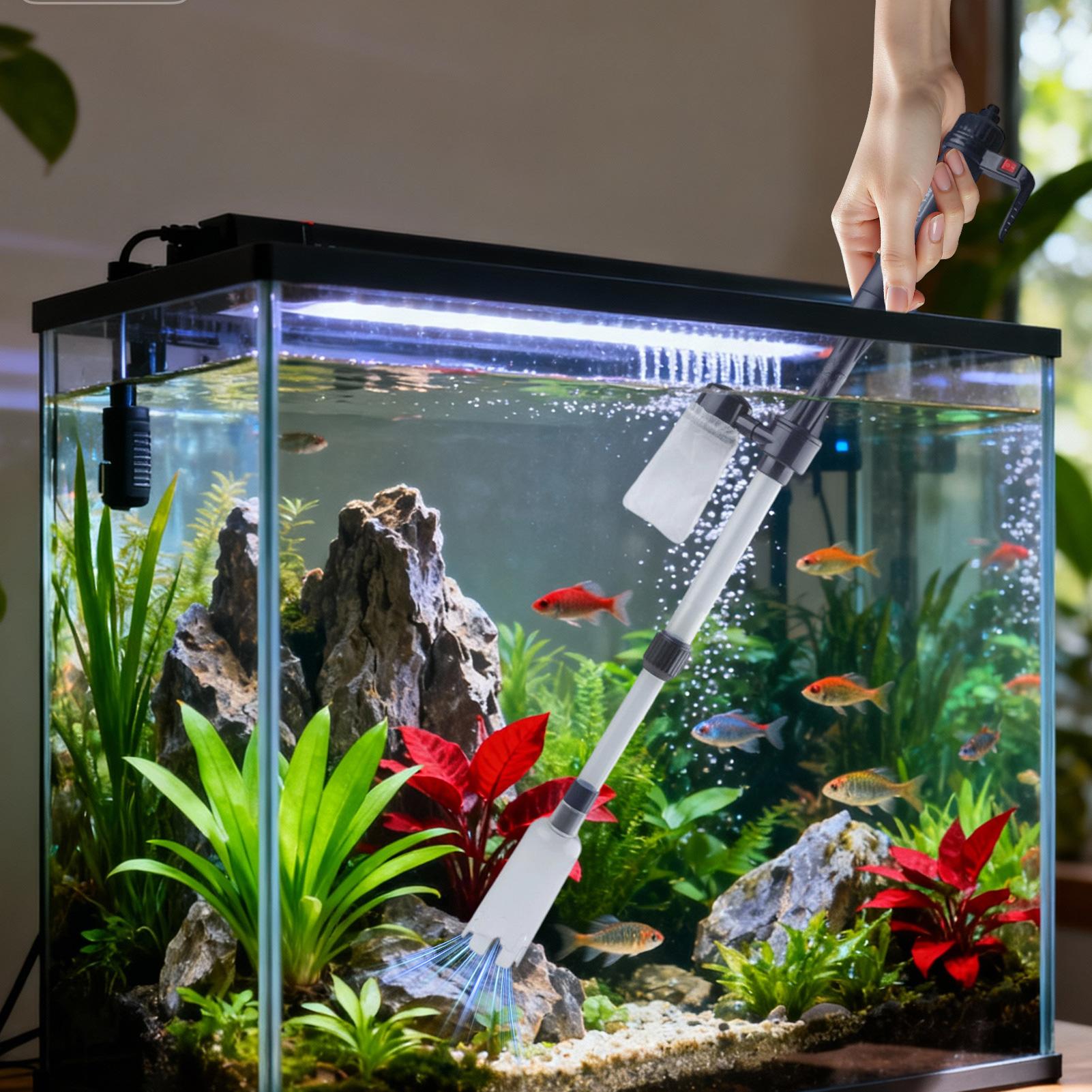 Marine Aquarium Water Change - 3 in 1 Aquarium Vacuum Gravel