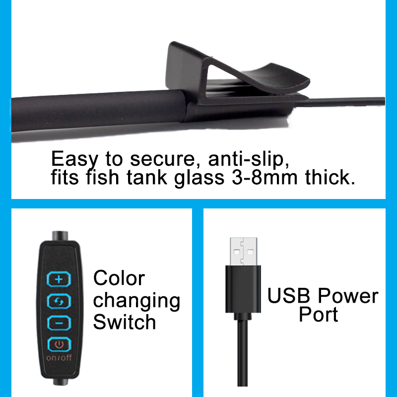 USB Aquarium LED Lamp Fish Tan - đánh giá và giá Aquarium Marine Plants