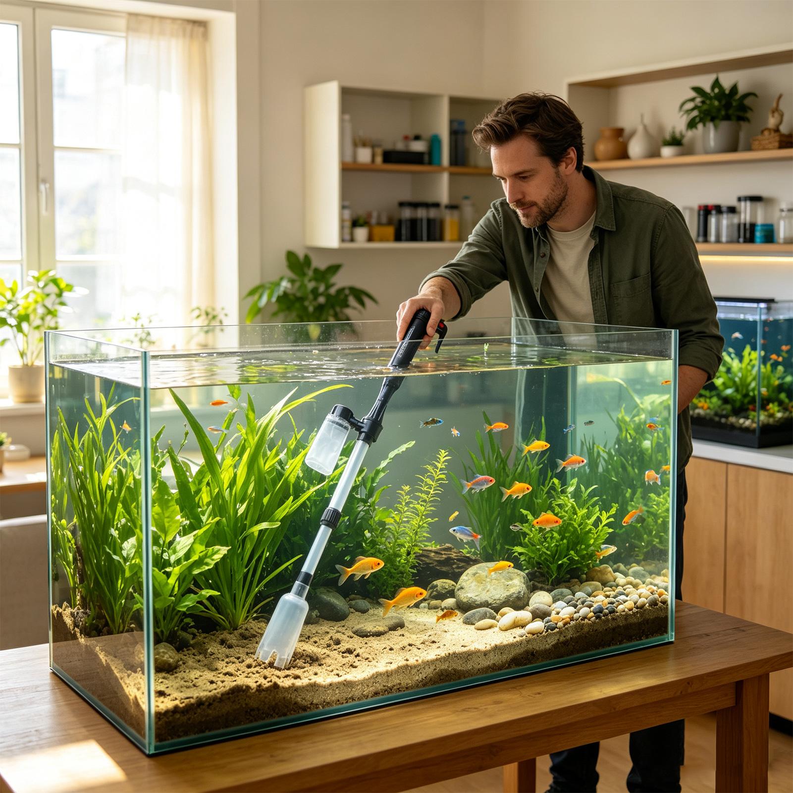 3 in 1 Aquarium Vacuum Gravel  - đánh giá và giá Marine Aquarium Water Change