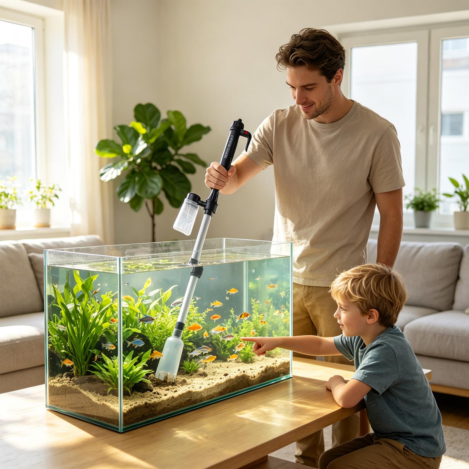 3 in 1 Aquarium Vacuum Gravel  - đánh giá và giá Marine Aquarium Water Change