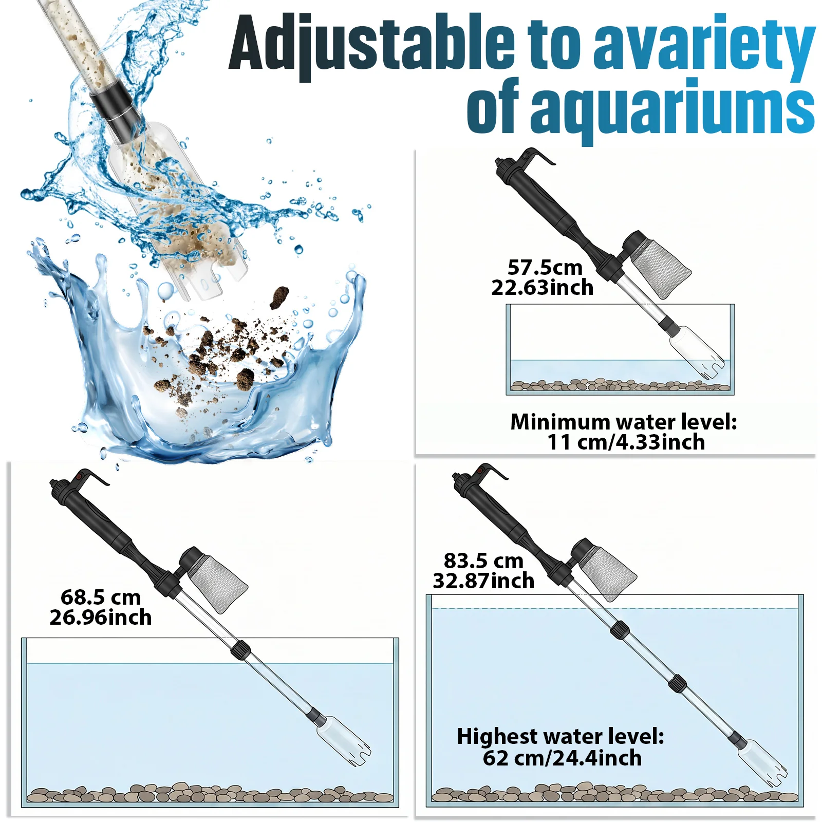 Aquarium Vacuum Gravel Cleaner - đánh giá và giá Marine Aquarium Water Change