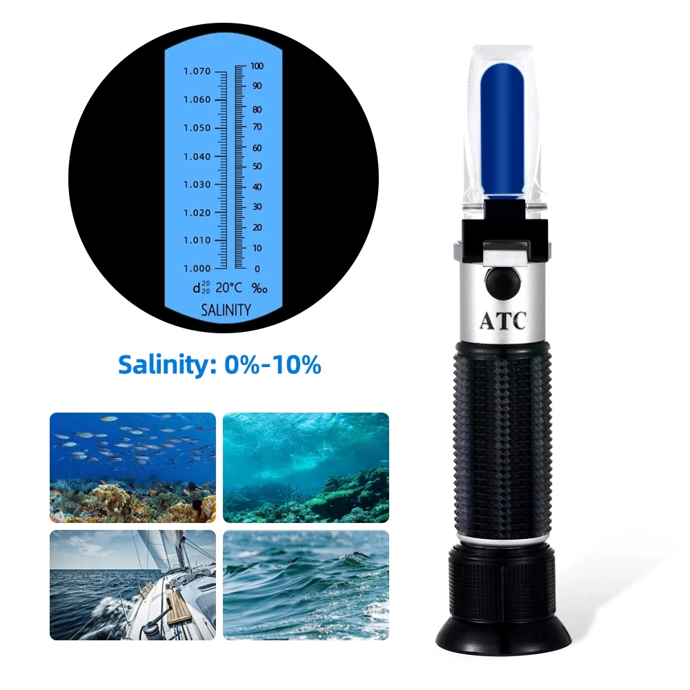 Độ MặN Khúc Xạ 0-10% 1.000-1.0 - đánh giá và giá Refractometer Salinity