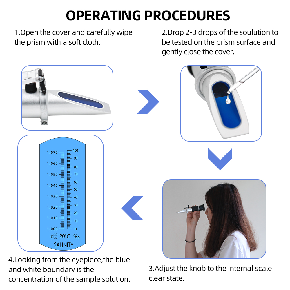 Độ MặN Khúc Xạ 0-10% 1.000-1.0 - đánh giá và giá Refractometer Salinity