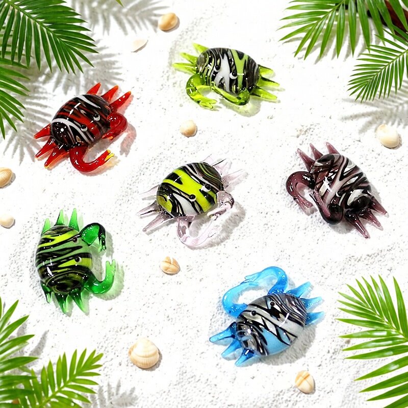 Handmade Cute Mini Glass Crab  - đánh giá và giá Marine Aquarium Japan