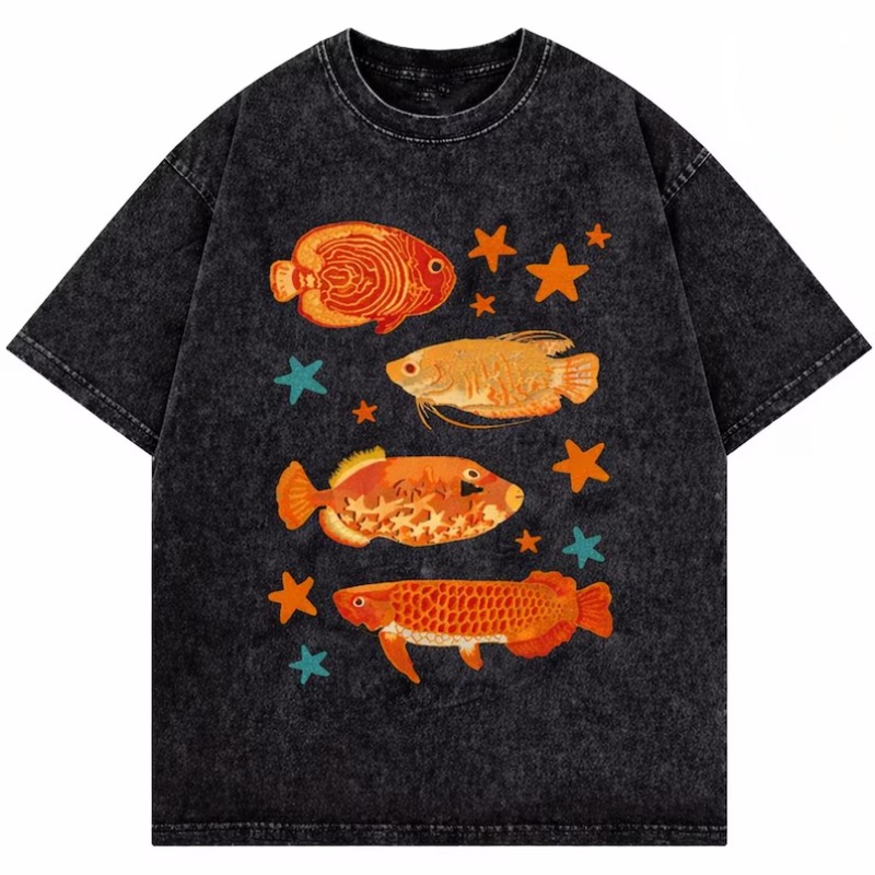 Vintage Washed Tropical Fish P - đánh giá và giá Aquarium Marine Color