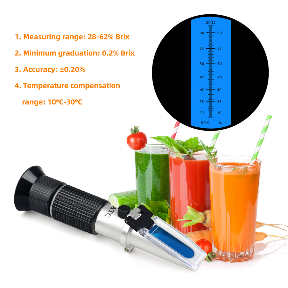 Professional 28-62% Brix Refra - đánh giá và giá Refractometer Salinity