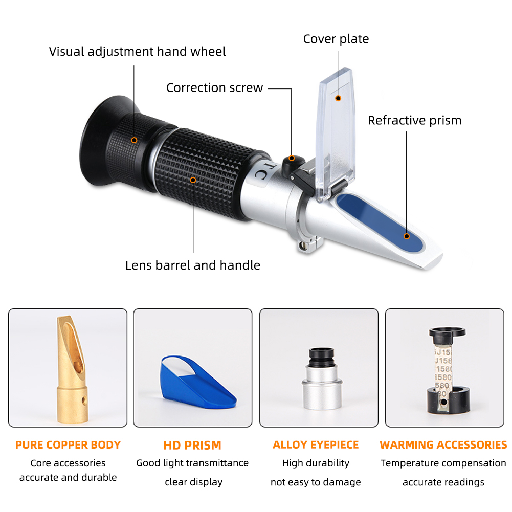 Professional 28-62% Brix Refra - đánh giá và giá Refractometer Salinity