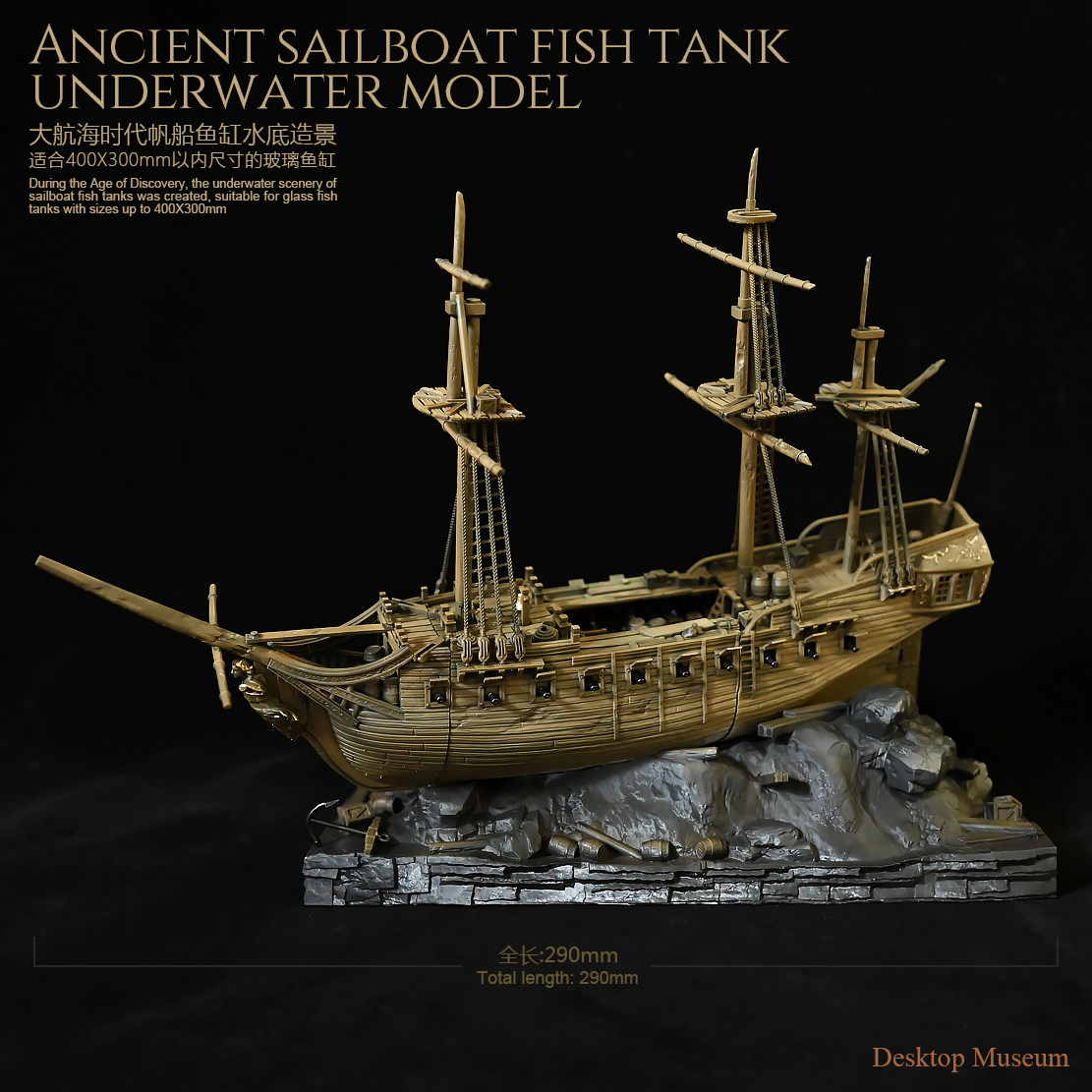 290mm Sailing Ship Aquarium De - đánh giá và giá Marine Aquarium Epoxy